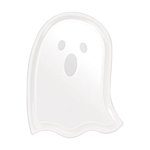 HongHeng 1Pc Halloween Party Serving Trays, Plastic Dessert Pumpkin Ghost Bat Candy Snack Plates, Halloween Tableware Party Supplies, Serving Platter for Halloween Party Decor