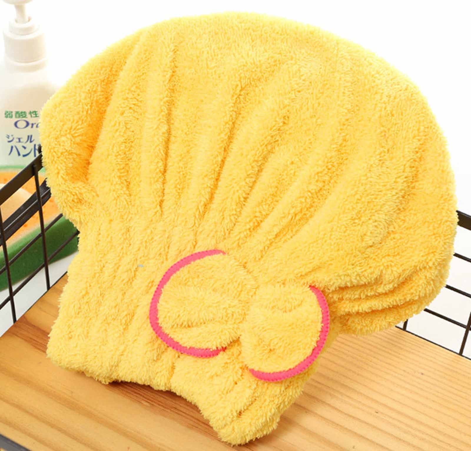 HongHeng 1Pc Microfiber Hair Drying Caps, Extrame Soft & Ultra ...
