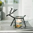thumbnail image 1 of HongHeng 1Pc Reindeer Tea Light Candle Holders Glass Votive Candle Holder Christmas Table Decorations Centerpieces for Party Dining, 1 of 6