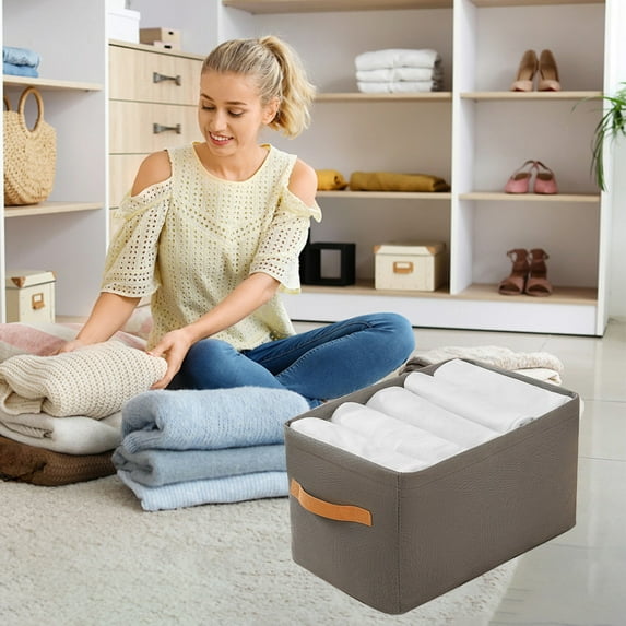 HongHeng 1Pc Storage Box, Storage Bins, Closet Storage Containers, Storage Basket, Storage Organizer Bins, Decorative Boxes Keepsake, Large Storage Bins