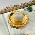 thumbnail image 1 of HongHeng 1Pc Tray Decorative Metal Iron Golden Plate Round Storage Tray Serving Dish Plate Small Nut Serving Tray Retro Key Tray for Platters Cupcake Birthday Parties Dessert Wedding, 1 of 6