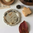 thumbnail image 1 of HongHeng 1Pc Tray Decorative Metal Iron Golden Plate Round Storage Tray Serving Dish Plate Small Nut Serving Tray Retro Key Tray for Platters Cupcake Birthday Parties Dessert Wedding, 1 of 6