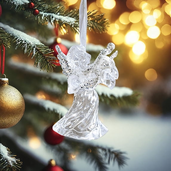 HongHeng 1Pc Xmas themed Christmas Tree Decorations Hanging Christmas Decorations Hand Blown Art Ornaments with Ropes for Christmas Xmas Party Decorations (Chirstmas Style)