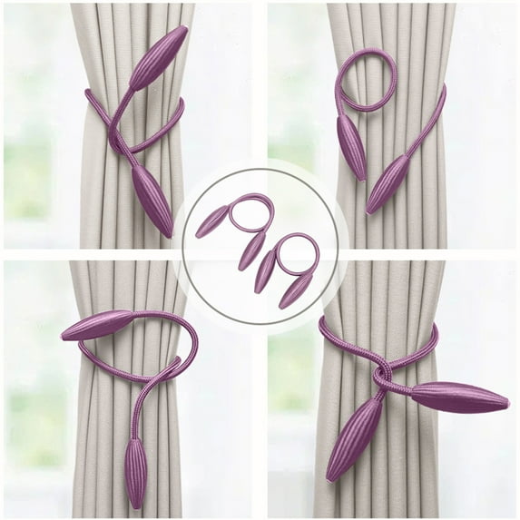 HongHeng 2-Pack Curtain Holdbacks Curtains Tiebacks Home Decorative Window Drape Twist TieBacks Random Modelling Curtain Holdbacks