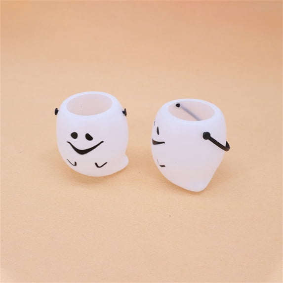 HongHeng 2Pcs Mini Halloween Pumpkin Candy Bucket Little Plastic Pumpkin Bucket Children Trick or Treat Bags for Party Favors Table Decoration