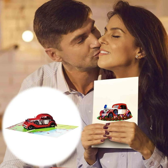 HongHeng 3D Happy Valentine's Day Pop Up Card, 11×7 inch, 3D Valentine Greeting Cards, Pop Up Valentine's Cards, Romantic Card, Anniversary Card for Wife, Husband, Couple