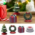 thumbnail image 1 of HongHeng 4Pcs Christmas Decoration Xmas Santa Xmas Tree Cake Gift Figurine Resin Fish Tank Decor Aquarium Fish Tank Statue Decor for Table Mininature Fairy Garden, 1 of 9