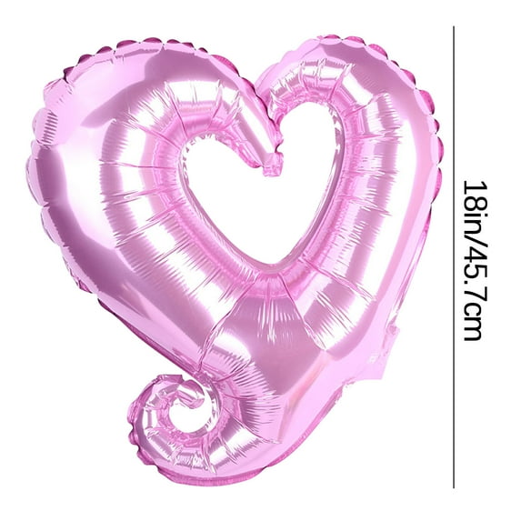 HongHeng 4Pcs Heart Foil Balloons, 18inch Color Romantic Heart Mylar Balloons for Baby Shower Wedding Decorations Valentine's Day Balloons Party Decorations