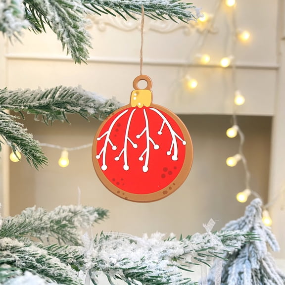 HongHeng 50Pcs Christmas Hanging Ornaments Paper Christmas Tree Snowflower Xmas Ball for Xmas Trees Gift Box Adornments Holiday Decorations