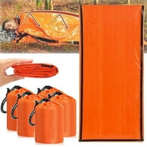 HongHeng 5Pcs Emergency Sleeping Bag, Mylar Emergency Blanket, Waterproof Lightweight Survival Shelter Blanket, Portable Survival thermal Bivy Sack for Outdoor Camping Adventure