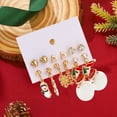 thumbnail image 1 of HongHeng 6 Pairs Christmas Stud Earrings for Women Chirstmas Tree Snowflake Bow Gift Box Santa Claus Gingerbread Earrings Set Xmas Holiday Gifts, 1 of 6