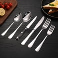 thumbnail image 1 of HongHeng 6-Piece Hammered Silverware Set, Food-Grade Stainless Steel Flatware, Cutlery Set, Home Kitchen Utensil Set, Include Knifes forks and Spoons Silverware Set, Dishwasher Safe, 1 of 6