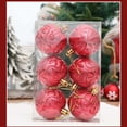 thumbnail image 1 of HongHeng 6Pcs Christmas Tree Ornament Balls-Glitter Decorated Plastic Shatterproof Large Xmas Ball, 1 of 5