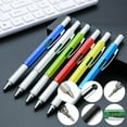 thumbnail image 1 of HongHeng 9Pcs Tool Pen 7-in-1 Multitool Tech Tool Pen with Ruler, Level Gauge, Ballpoint Pen, Stylus Pen, Screwdriver and Slotted Screwdriver Multifunction Pen Tool Gadget for Men, 1 of 9
