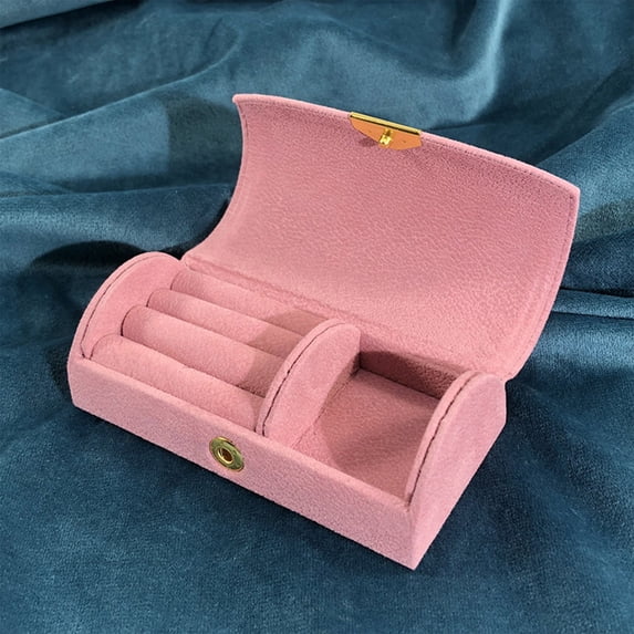 HongHeng Bead Velvet Travel Portable Arched Small Jewelry Box Jewelry Storage Box Fashion Jewelry Packaging Box