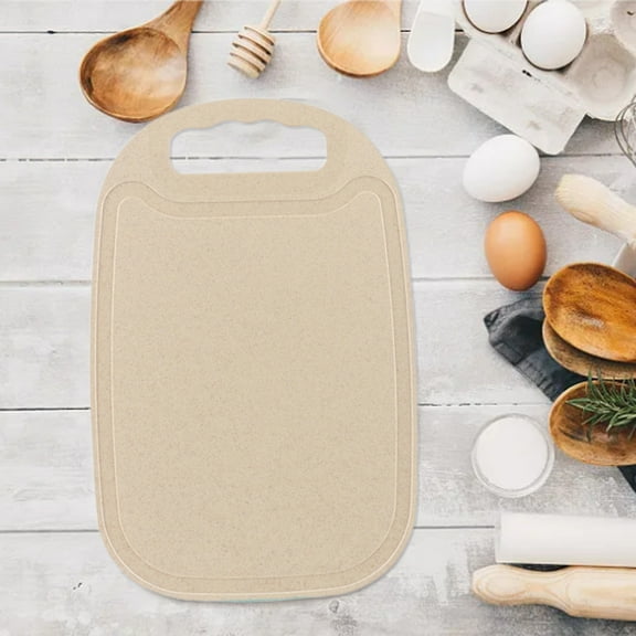 HongHeng Buckwheat Hulls Cutting Boards for Kitchen Dishwasher Safe Double Sided Design Extra Large Cutting Board for Meat Easy Grip Handle Non-Slip with Grinding Area