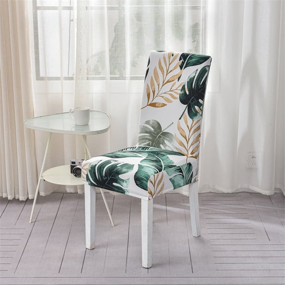 HongHeng Chair Covers for Dining Room 1Pc, Stretch Polyester Green Parsons Chair Slipcover, Washable Anti-dust Chair Seat Covers for Kitchen, Wedding, Party