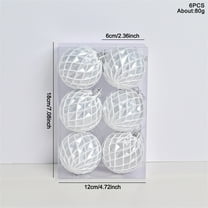 HongHeng Christmas Ball Ornaments 6PCS Large Shatterproof Christmas Decorations Tree Balls Glitter Diamond Hanging Balls for Xmas Tree Wedding Party Holiday Decorations