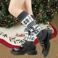 thumbnail image 1 of HongHeng Christmas Clearance Under $10 Thickened Christmas Socks with Snowflake Deer Patterns Winter Warm Ankle Cuffs Cozy Knitted Leg Warmers Stacking Socks and Woolen Sock Covers for Fall Winter, 1 of 6