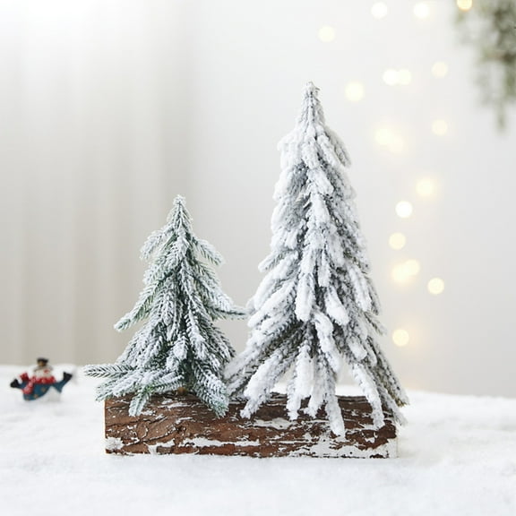 HongHeng Christmas Clearance Under $10 Christmas Tree Decorations Mini Small Christmas Falling Snow Tree Home Desktop Milieu Scene Arrangement Decoration Props