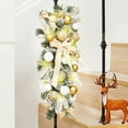 thumbnail image 1 of HongHeng Christmas Decorations Christmas Hanging Decoration Light Up Christmas Swag Wreath Prelit Stairway Swag Trim,Hanging Stair Teardrop Swag Garlands,Christmas Wreaths Decoration, 1 of 8