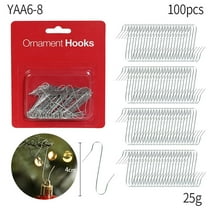 HongHeng Christmas Ornament Hooks for Tree - 100Pcs Metal Hangers for Christmas Decoration Tree