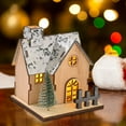 thumbnail image 1 of HongHeng Clearance Under $2.00 Christmas Ornaments Christmas Decorations Luminous Wooden Houses LED Wooden Christmas Houses Christmas Desktop Ornaments, 1 of 7