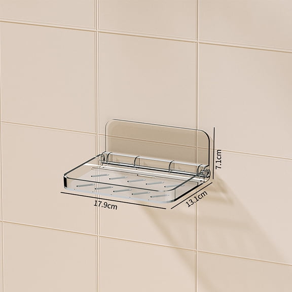HongHeng Clearance Under $2.00 Clear Acrylic Floating Shelf Foldable Invisible Wall Mounted Shelf for Cosmetics Models Bathroom Towels and Other Small Organisers