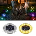 thumbnail image 1 of HongHeng Clearance Under $2.00 Color Changing Solar Ground Lights, LED Solar Outdoor Lights Scenery Lighting, Multicolor Solar Disk Lights, for Garden Yard Walkway Decor, 1 of 9