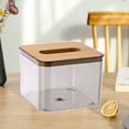 thumbnail image 1 of HongHeng Clearance Under $2.00 Composite Board Cover Scandinavian Tissue Box Household Living Room Coffee Table Drawer Box Transparent Restaurant Drawer Box, 1 of 6