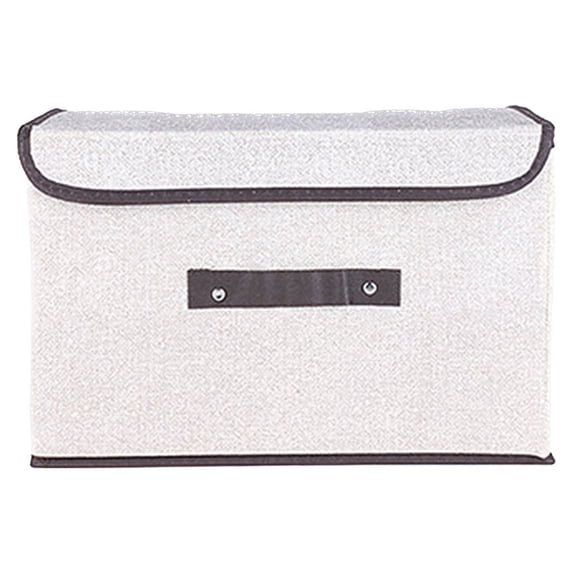 HongHeng Clearance Under $2.00 Foldable Storage Box with Lid 2pcs (large + Small) Fabric Storage Box with Lid, Closet Storage Box, Room Organization, office Storage, Toy Storage