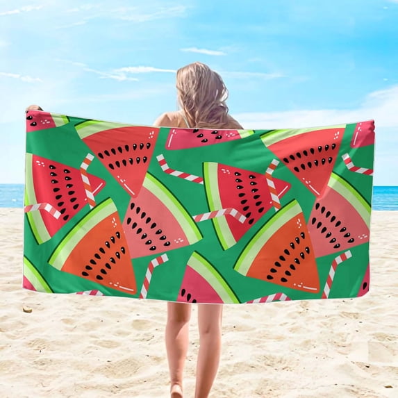 HongHeng Clearance Under $2.00 Microfiber Beach Towel Super Lightweight Colorful Bath Towel Sandproof Beach Blanket Multi-Purpose Towel for Travel Swimming Pool 30x60 Inch
