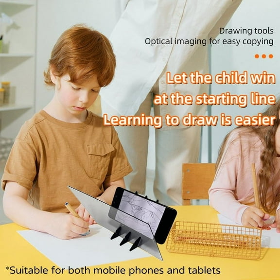 HongHeng Clearance Under $2.00 Mirror Drawing Board Drawing Artifact Optical Copying Drawing Board Mobile Phone Tablet Universal Projection Copying Table Sketching Line Draft Anime Stan