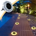 thumbnail image 1 of HongHeng Clearance Under $2.00 Solar Ground Lights Bright LED Solar Disc Lights for Vistas Sidewalk Lawns Step Flat Roof Solar Inground Lights for Outdoor Patio Garden Sidewalk Lawns, 1 of 8