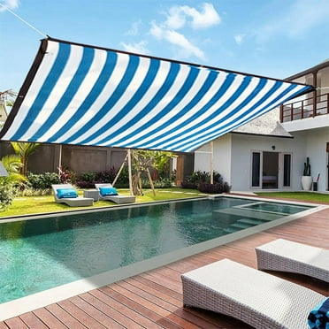 HongHeng Clearance Under $2.00 Sun Shade Canopy Outdoor Sunshade Swimming Pool Sun Awning Sunshine Protection Rectangle Shade Canopy Sunshine Block for Patio Garden Outdoor Facility