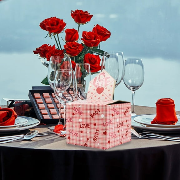 HongHeng Clearance Under $2.00 Valentine's Day Surprise Gift Box Pull Out Money Box for Birthday Anniversary Party Gifts Romantic Red theme Ideal Holiday Gift Choice