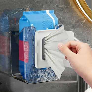 HongHeng Clearance Under $2.00 Wet Towel Stand Paper Towel Storage Box Wall Mounted Wet Towel Dispenser for Kitchen Bathroom Bedroom Toilet Paper Containers