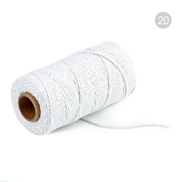 HongHeng Clearance Under $2.00 100m Long/100Yard Pure Cotton Twisted Cord Rope Crafts Macrame String