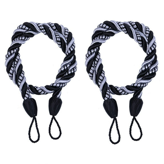 HongHeng Clearance Under $2.00 2PCS Ropes Tie Backs for Window Curtain Cord Buckle Tiebacks Tie Backs