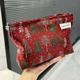 thumbnail image 1 of HongHeng Clearance Under $2.00 Christmas Cosmetic Bag Holiday Gift Bag Going Out Toiletry Bag Handbag Christmas Tree Cosmetic Bag Red Cosmetic Bag, 1 of 6