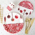 thumbnail image 1 of HongHeng Clearance Under $2.00 Christmas theme Party Tableware Set Disposable Decorative Tableware Paper Set, 1 of 8
