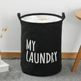 thumbnail image 1 of HongHeng Clearance Under $2.00 Collapsible Washing Laundry Basket Bag for Bedroom, Cotton Linen, 1 of 3