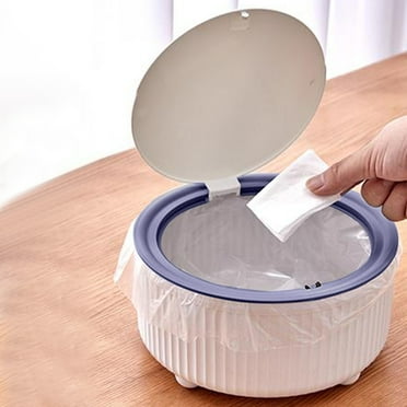 HongHeng Clearance Under $2.00 Desktop Trash Can Push-type Living Room Cute Debris Bucket Car Home Desk Restaurant Storage Tube Trash Basket