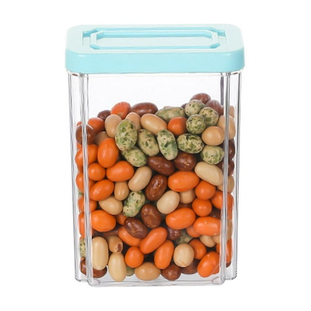 HongHeng Clearance Under $2.00 Food Storage Container with Lids Tall Airtight Food Storage Jar Plastic Food Storage Container Kitchen Pantry Containers for Cereal Flour and Sugar