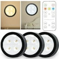 thumbnail image 1 of HongHeng Clearance Under $2.00 Ice Lights Powered By Batteries Black Kitchen Cabinet Lighting 3-color Light Remote Control Press and Clap Light, 1 of 9