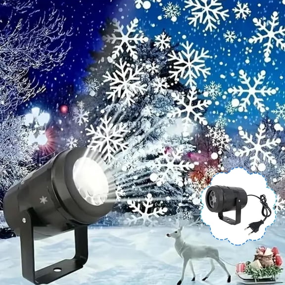 HongHeng Clearance Under $2.00 LED Christmas Snowman Snowflake HD Projection Light