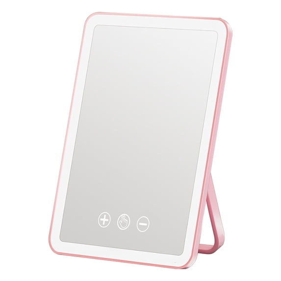 HongHeng Clearance Under $2.00 LED Illuminated Beauty Mirror Desktop Rechargeable Light Household Student Dormitory Dressing Mirror
