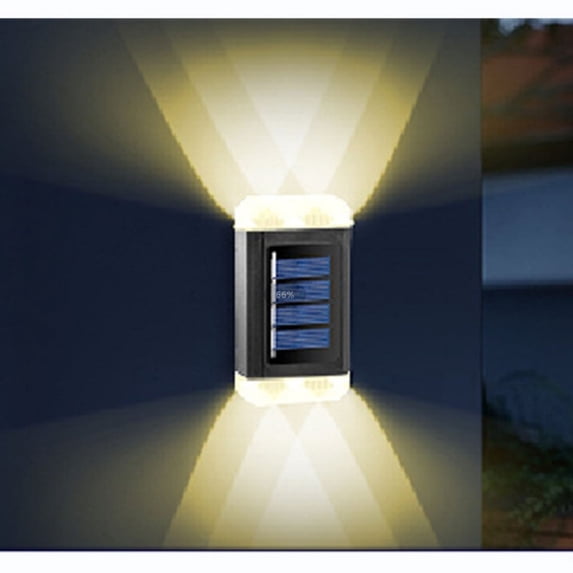 HongHeng Clearance Under $2.00 New Solar Lamp Outdoor Wall Lamp LED Courtyard Lamp Step Up and Down Luminous Night Lamp