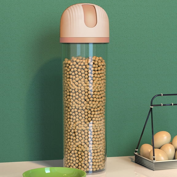 HongHeng Clearance Under $2.00 Pasta Container Food Storage Spaghetti,Noodle Cereal Keeper Plastic Tall Jar with Lid