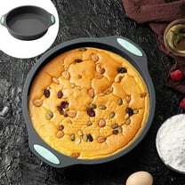 HongHeng Clearance Under $2.00 Silica Gel Baking Molds Cake Bread Dessert Baking Pan Squares Round Baking Pan Non Stick with Double Handle